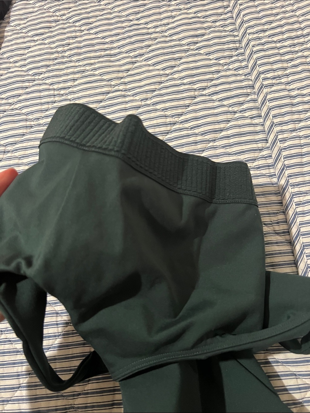 Girlfriend Collective Women’s Dark Green One-Piece workout set - Picture 4 of 5